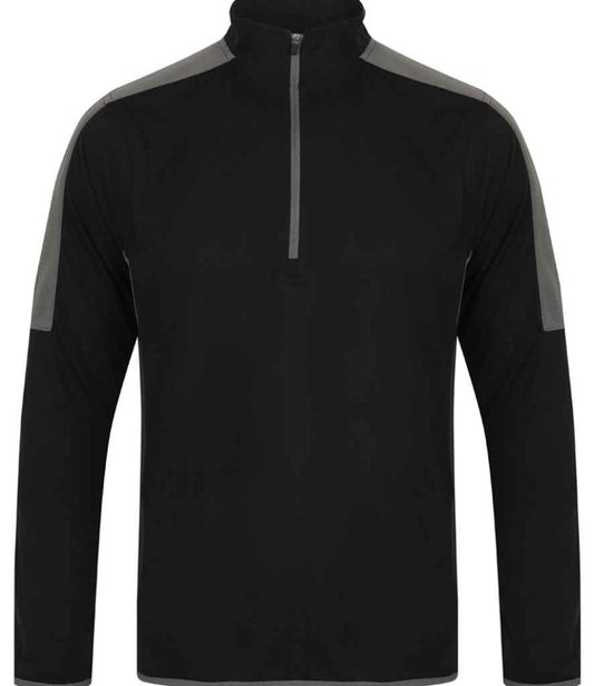 Adults Contrast Zip Neck Midlayer Top (personalised)