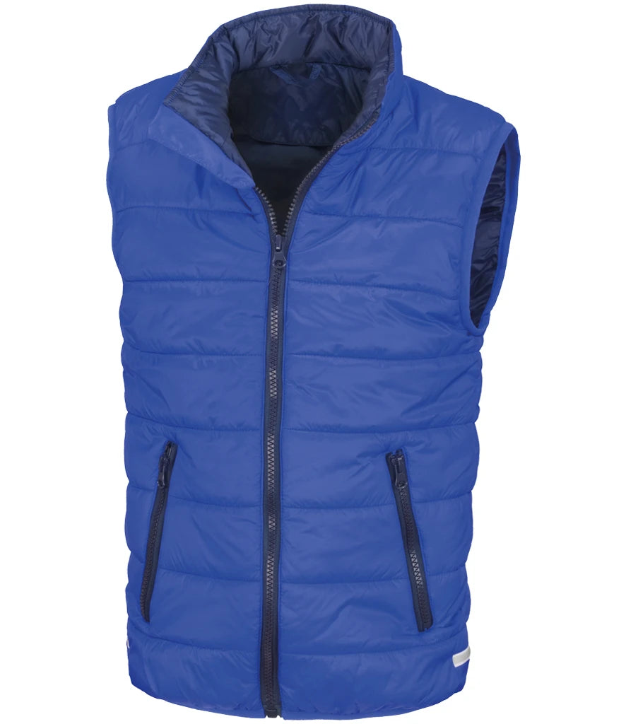 Kids Result Core Padded Bodywarmer ( EMBROIDERED )
