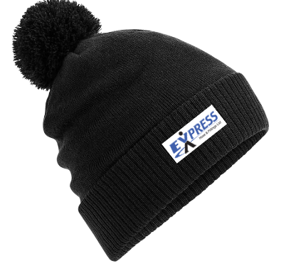 Childrens and Adults Bobble Beanie Hat (PRINTED LOGO)