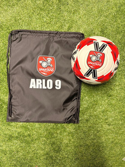 Personalised Footballs with personalised drawstring bag