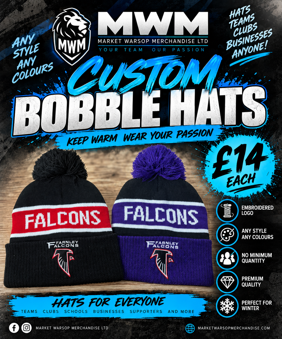 Custom bobble hat