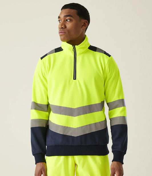 Regatta High Visibility Pro 1/4 Zip Sweatshirt