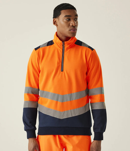 Regatta High Visibility Pro 1/4 Zip Sweatshirt