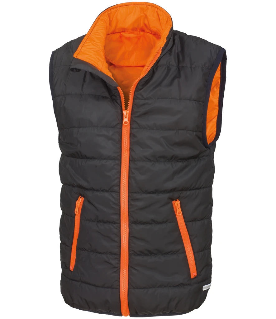 Kids Result Core Padded Bodywarmer ( EMBROIDERED )