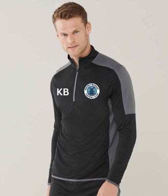 Adults Contrast Zip Neck Midlayer Top (personalised)